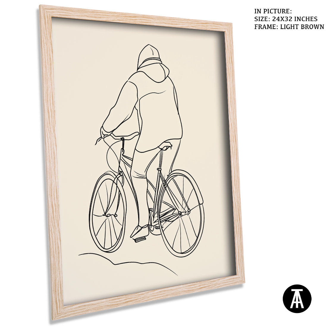 Sample Artwork in Light Brown Frame