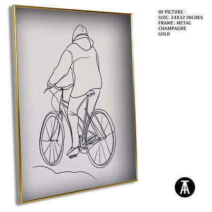 Sample Artwork in Champagne gold Metal Frame