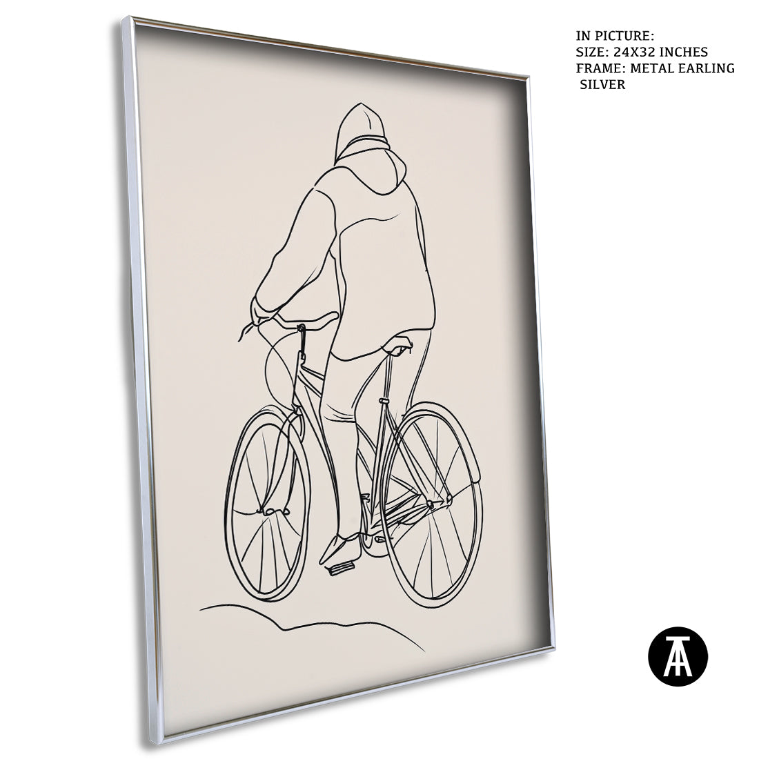 Sample Artwork in Earling Silver Metal Frame