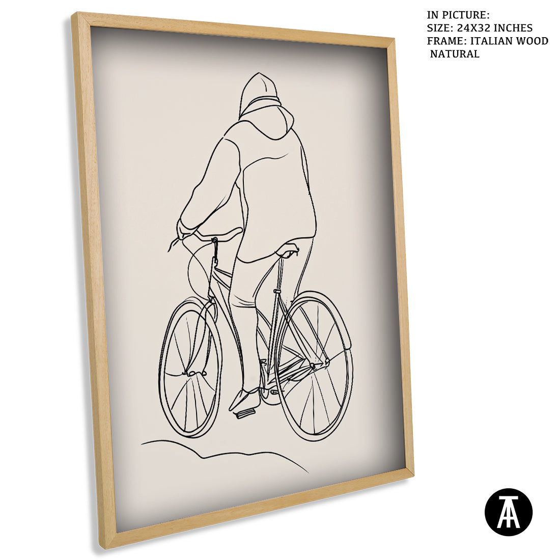 Sample Artwork in Italian Wood Framing Natural