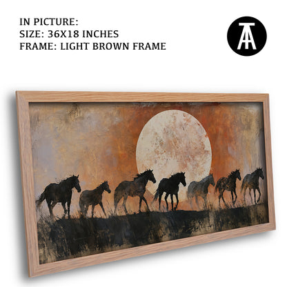 Artwork in Light Brown Frame