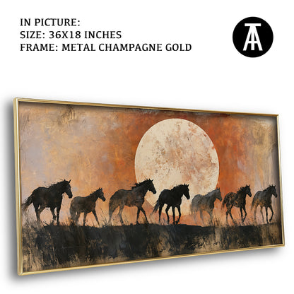Artwork in Metal Champagne Gold Frame
