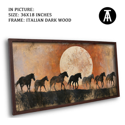 Artwork in Dark Wood Frame