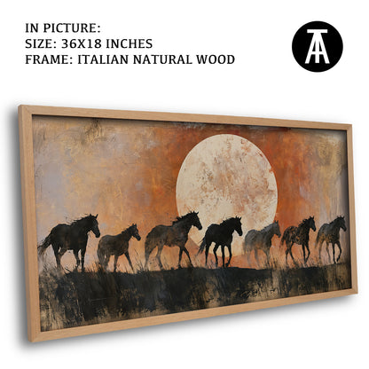 Artwork in Natural Wood Frame