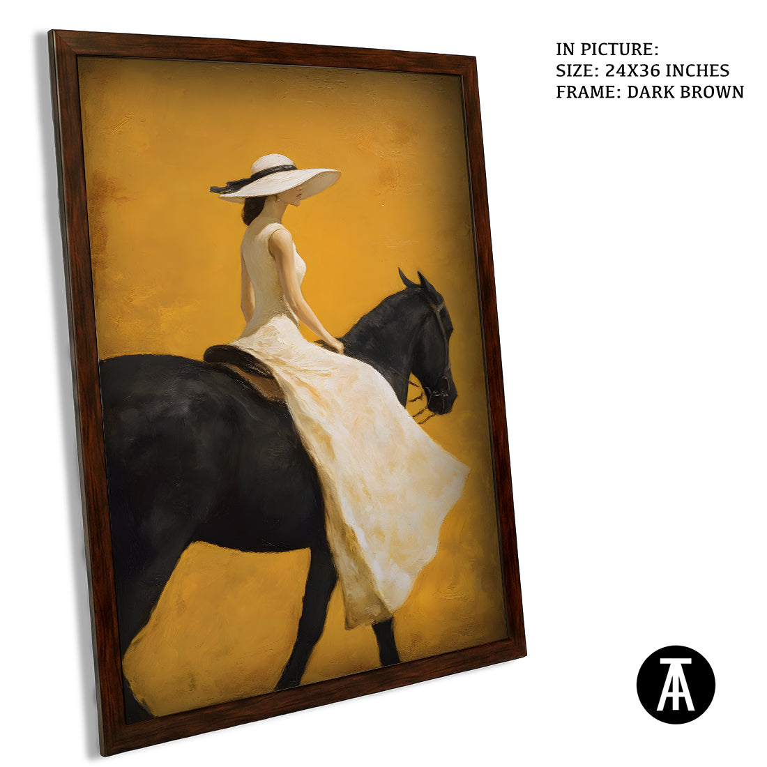 Sample Artwork in Dark Brown Frame