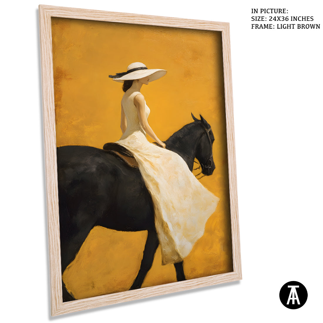 Sample Artwork in Light Brown Frame