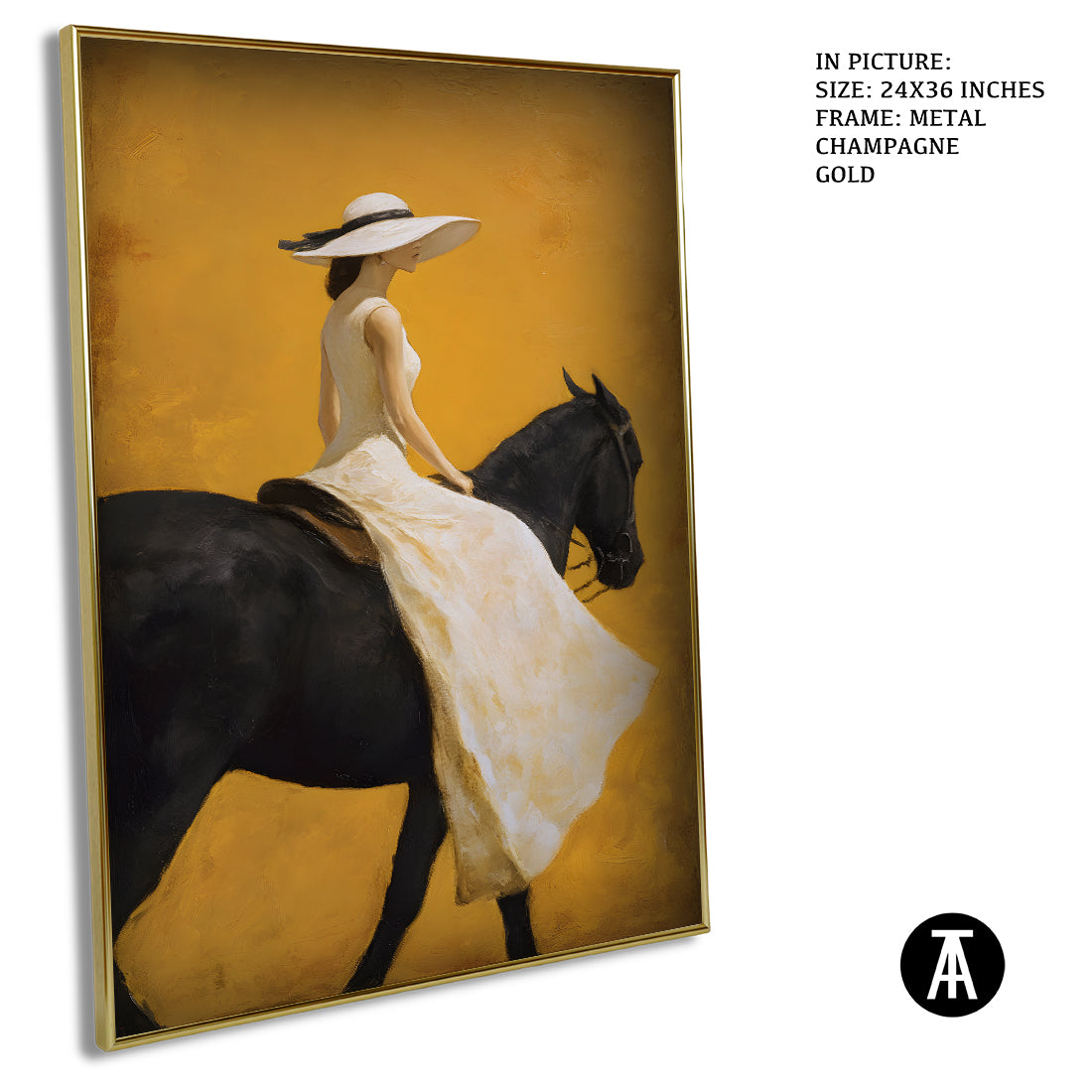 Sample Artwork in Champagne gold Metal Frame