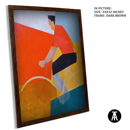 Artwork in Dark Brown Frame