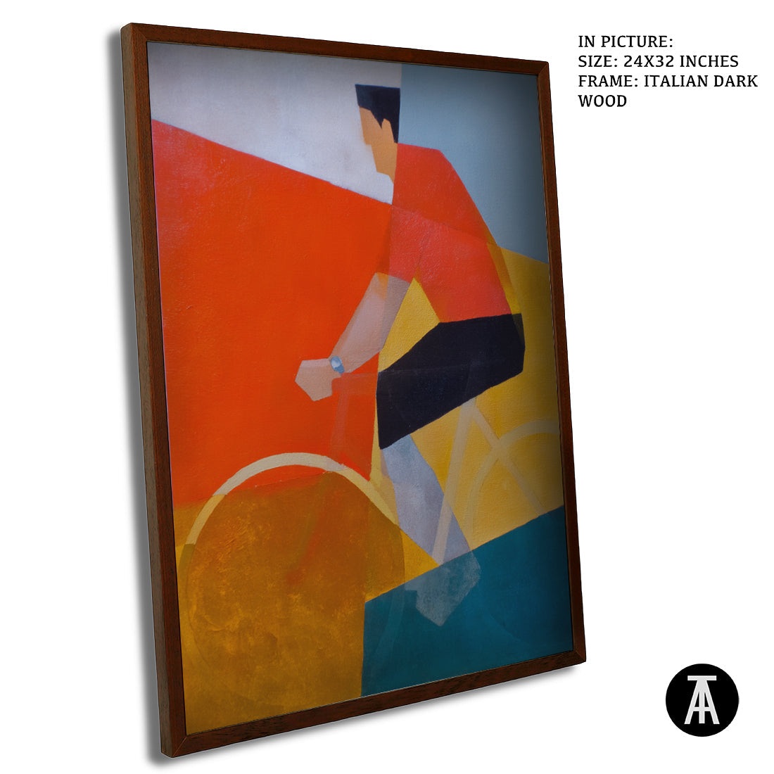 Artwork in Dark Wood Frame