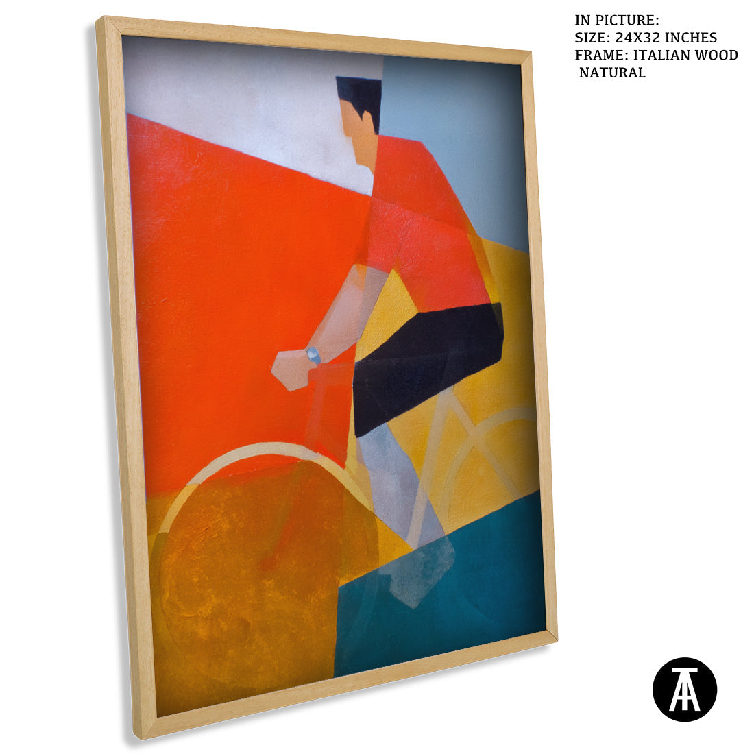 Artwork in Natural Wood Frame