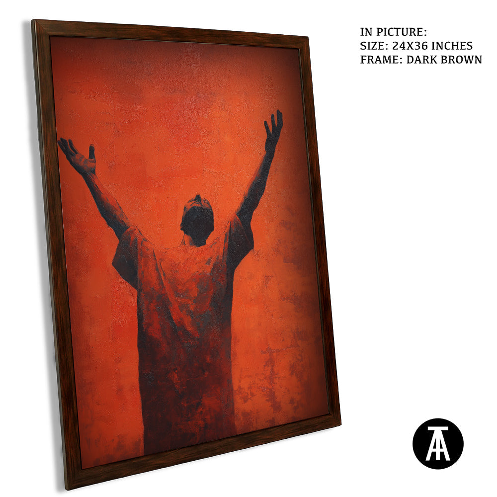 Artwork in Dark Brown Frame