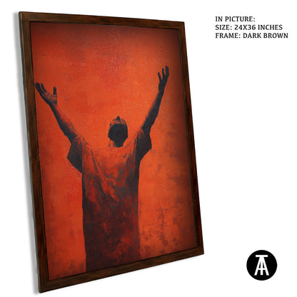 Artwork in Dark Brown Frame