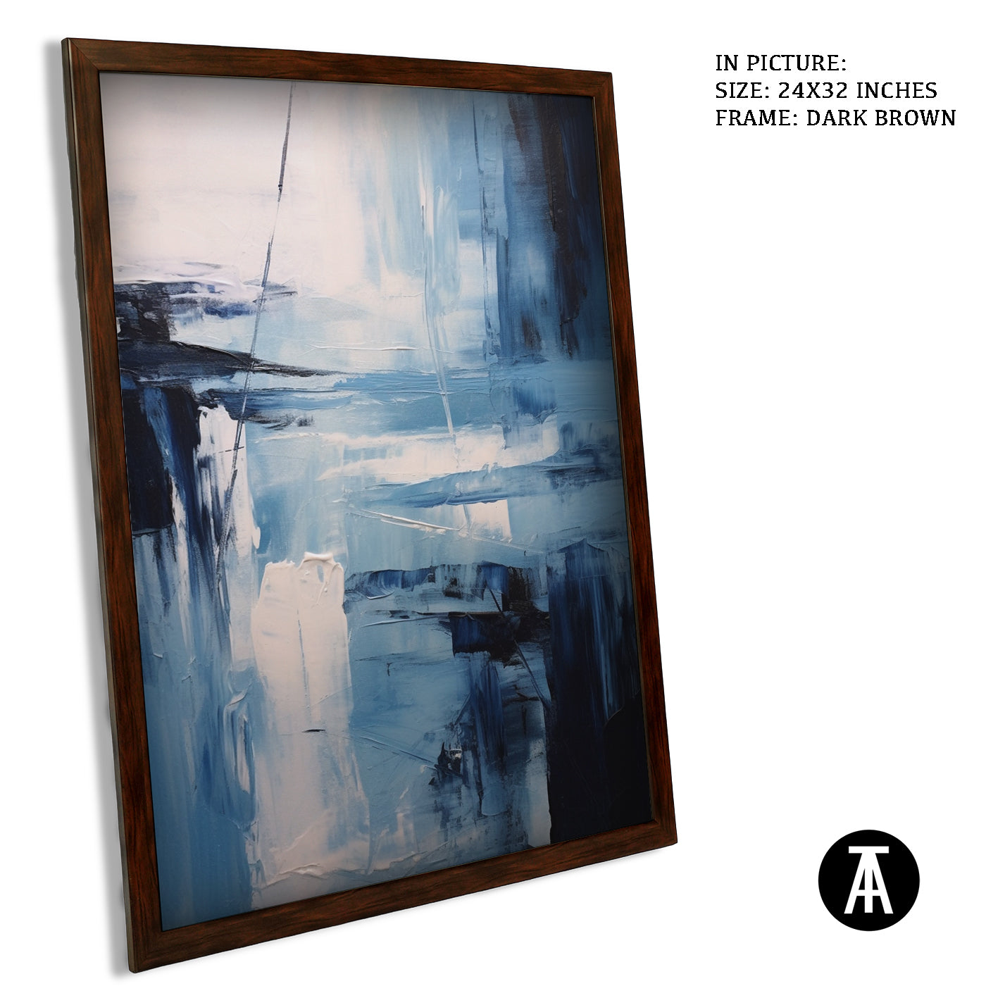 Artwork in Metal Champagne Gold Frame