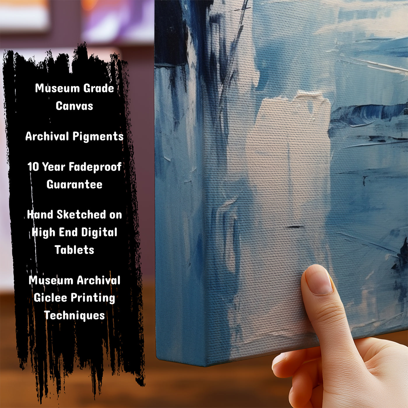Information about Abstract Canvas Art Print