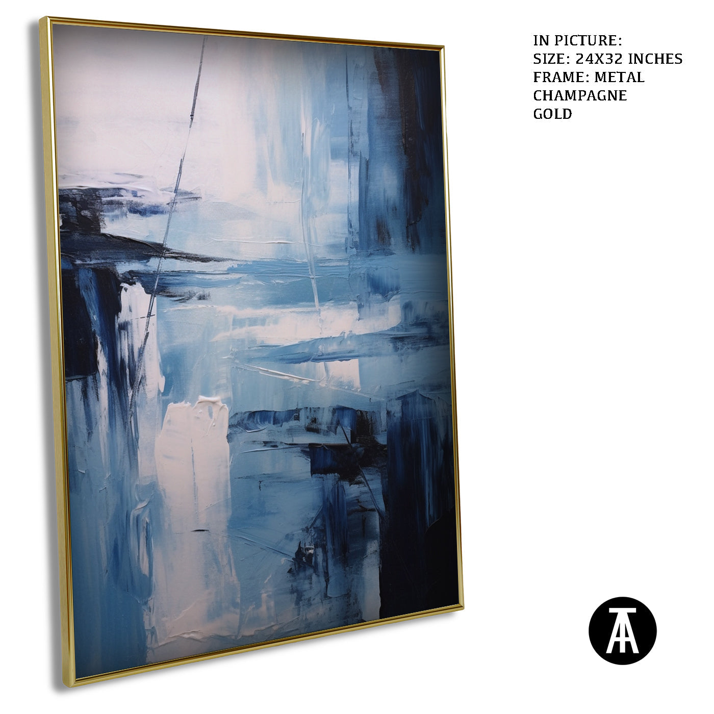 Artwork in Light Brown Frame