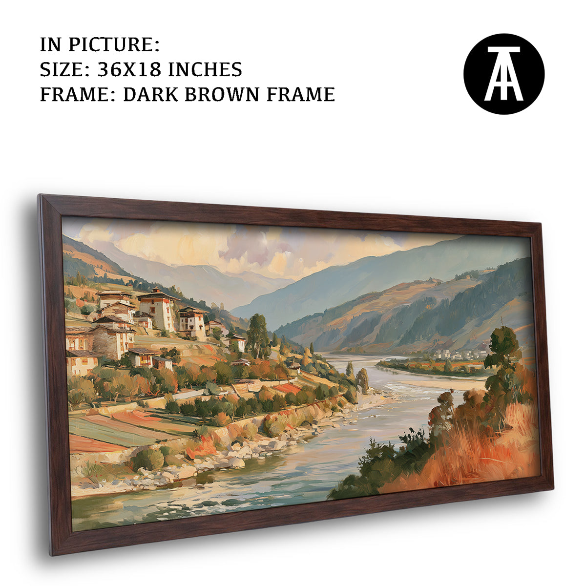 Artwork in Dark Brown Frame