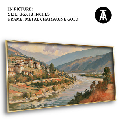 Artwork in Metal Champagne Gold Frame