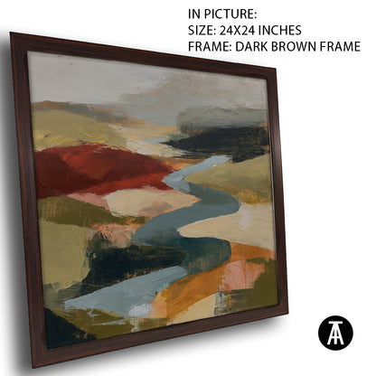 Artwork in Dark Brown Frame