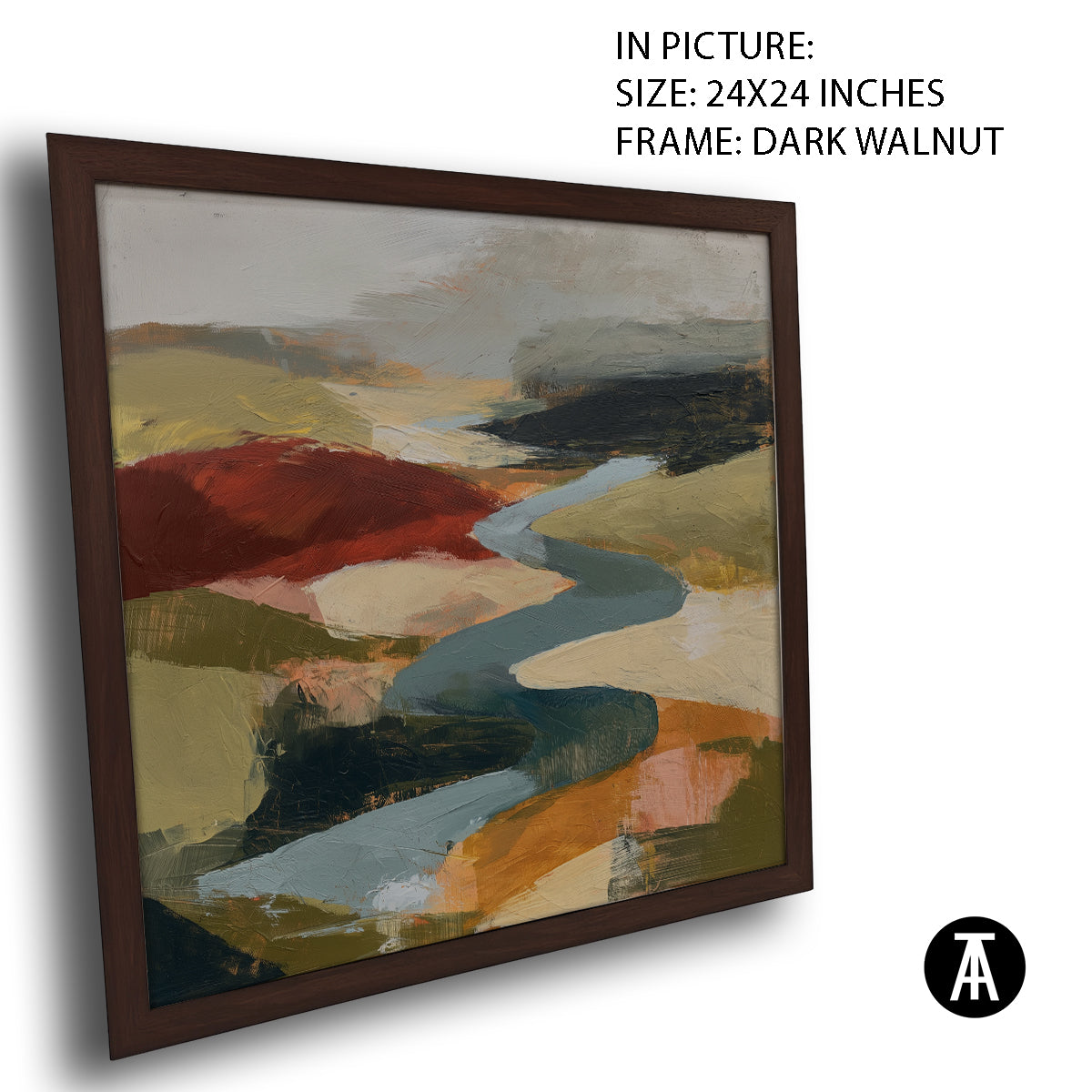 Artwork in Dark Walnut Frame