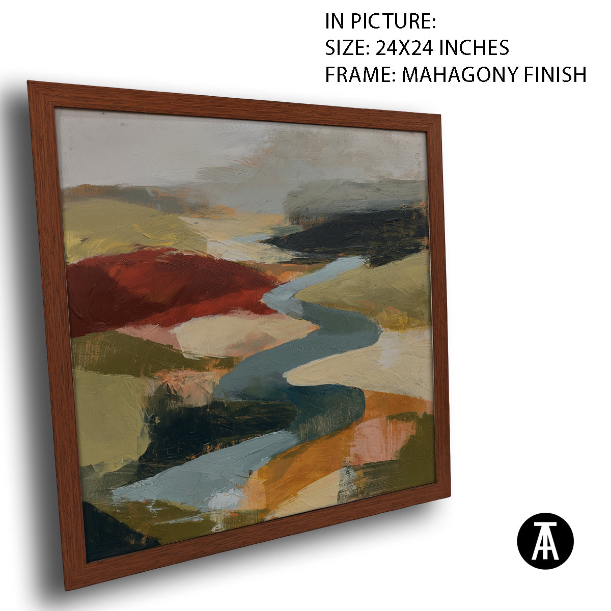 Artwork in Mahogany Finish Frame