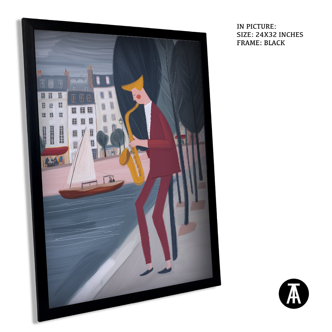 Sample Artwork in Black Frame