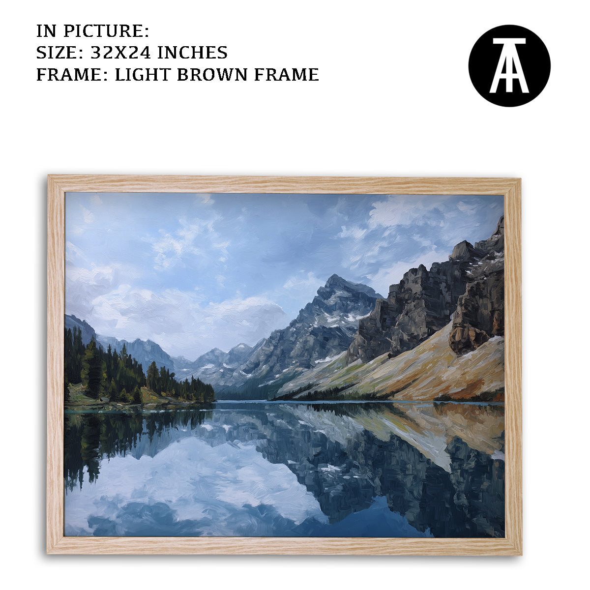 Artwork in Dark Brown Frame