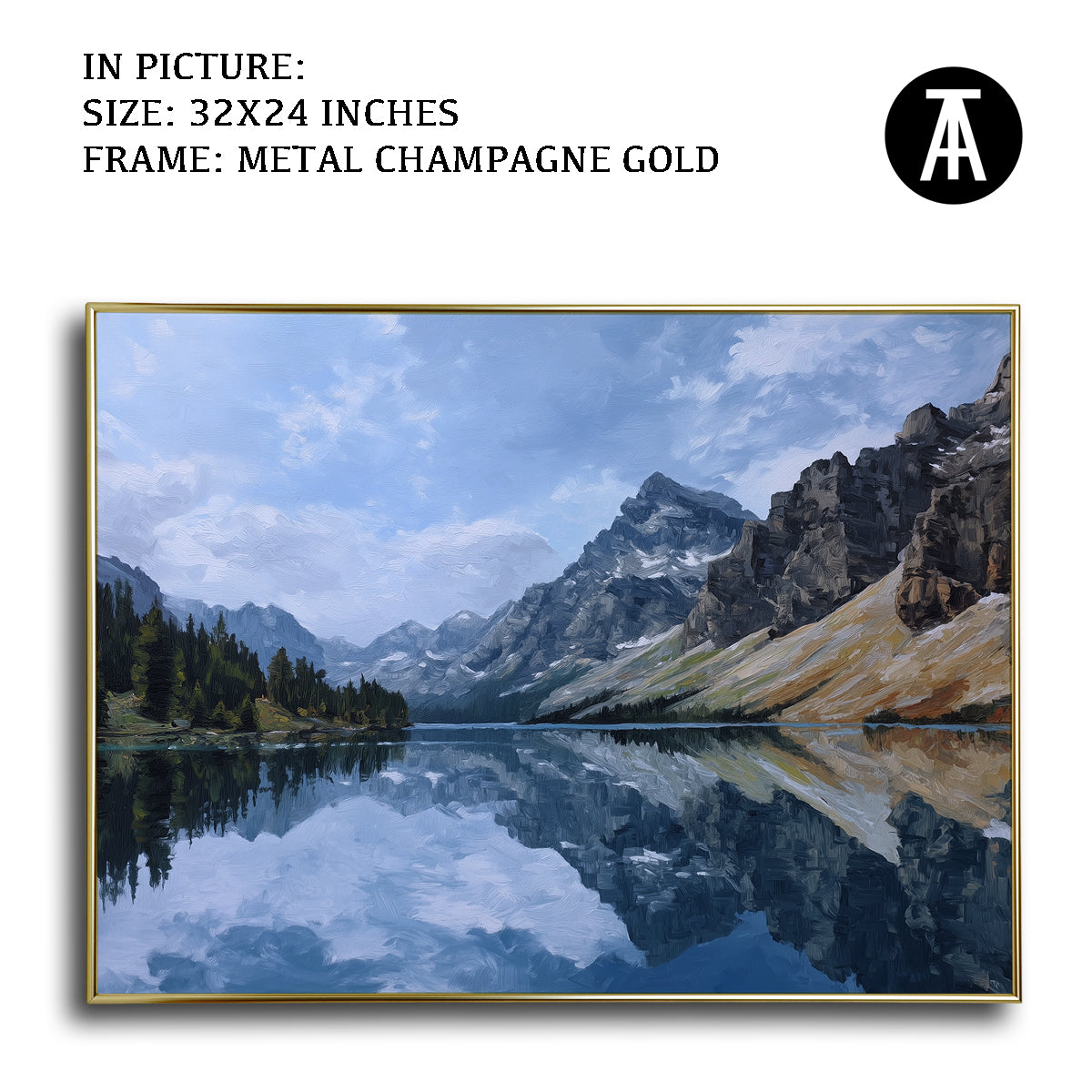 Artwork in Light Brown Frame