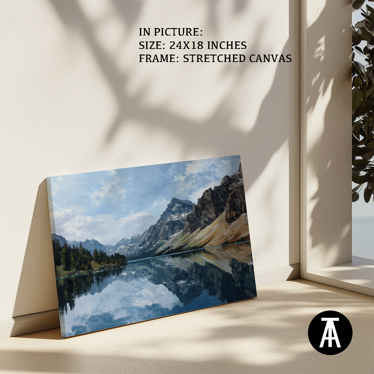 Artwork in Natural Wood Frame