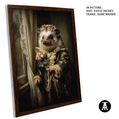 Artwork in Dark Brown Frame