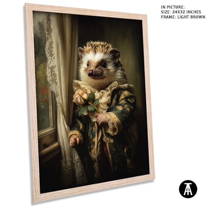 Artwork in Light Brown Frame