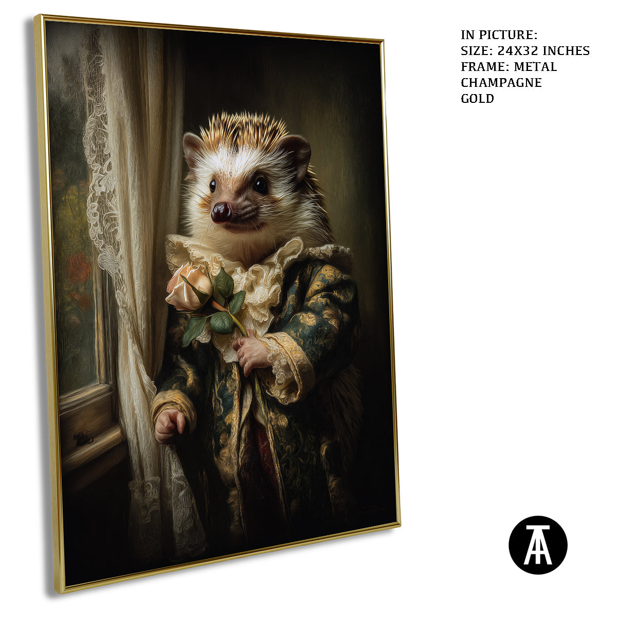 Artwork in Metal Champagne Gold Frame