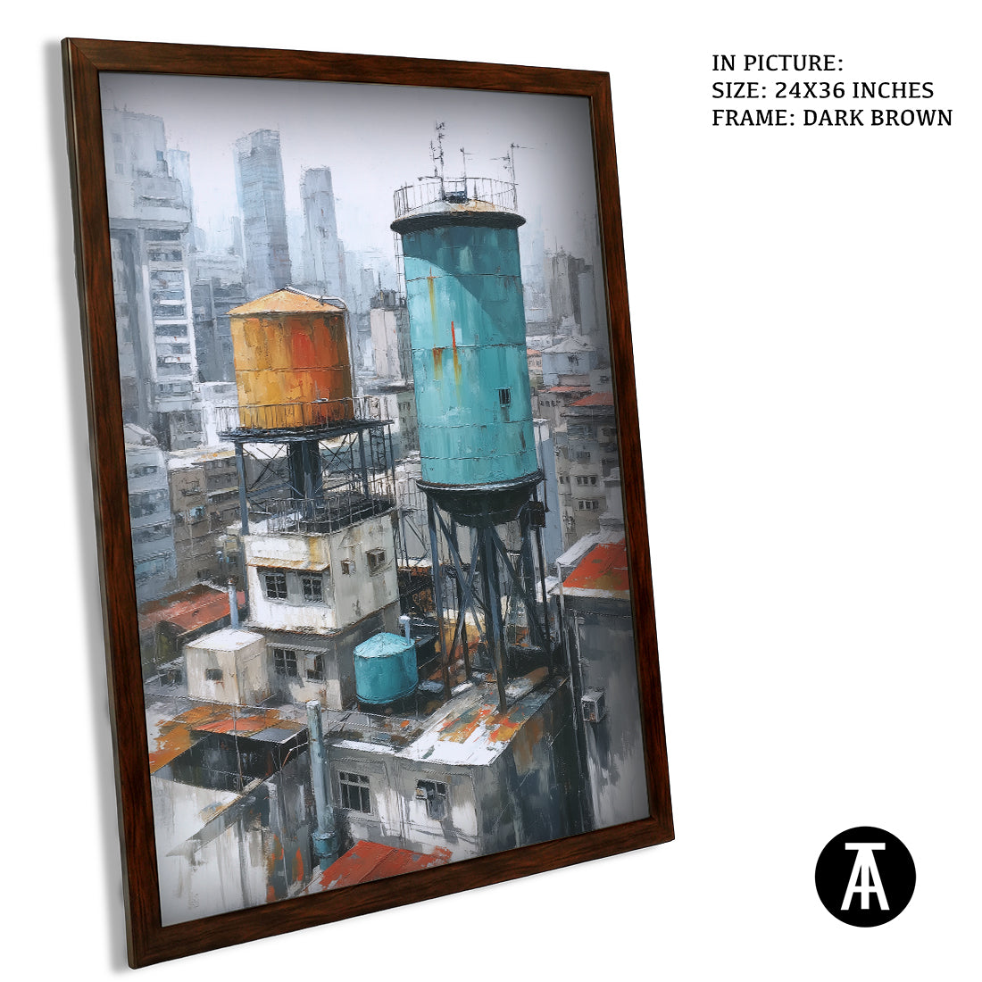 Artwork in Dark Brown Frame