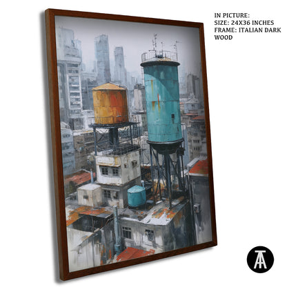 Artwork in Dark Wood Frame