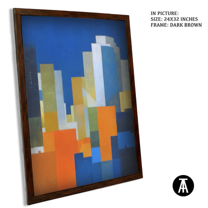 Artwork in Dark Brown Frame