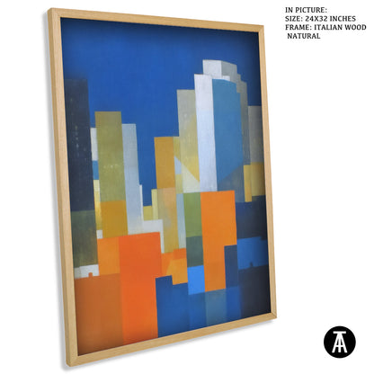 Artwork in Natural Wood Frame