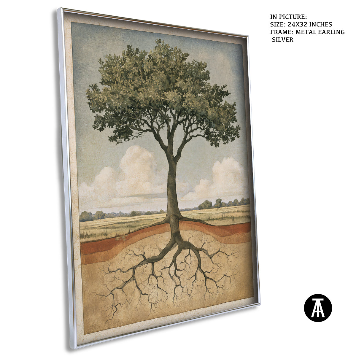 Artwork in Metal Earling Silver Frame