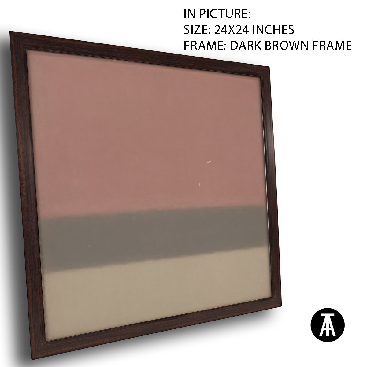 Artwork in Dark Brown Frame