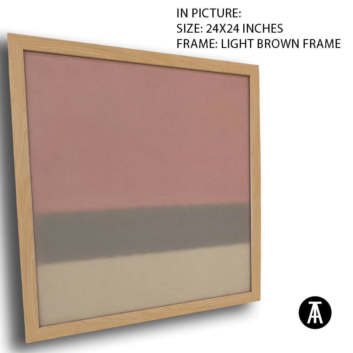 Artwork in Light Brown Frame