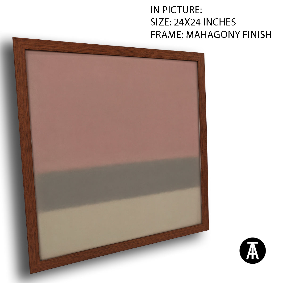 Artwork in Mahogany Finish Frame