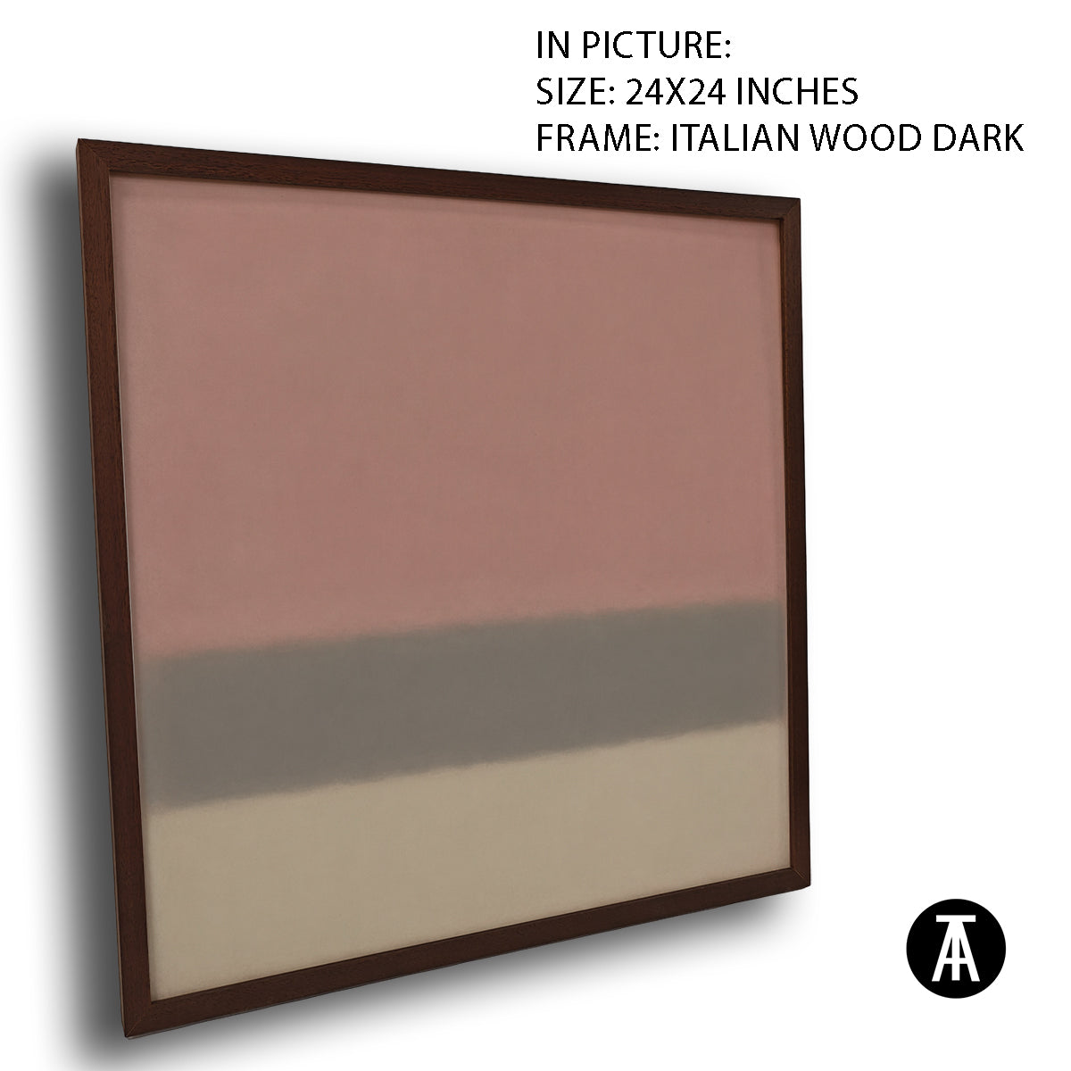Artwork in Dark Wood Frame