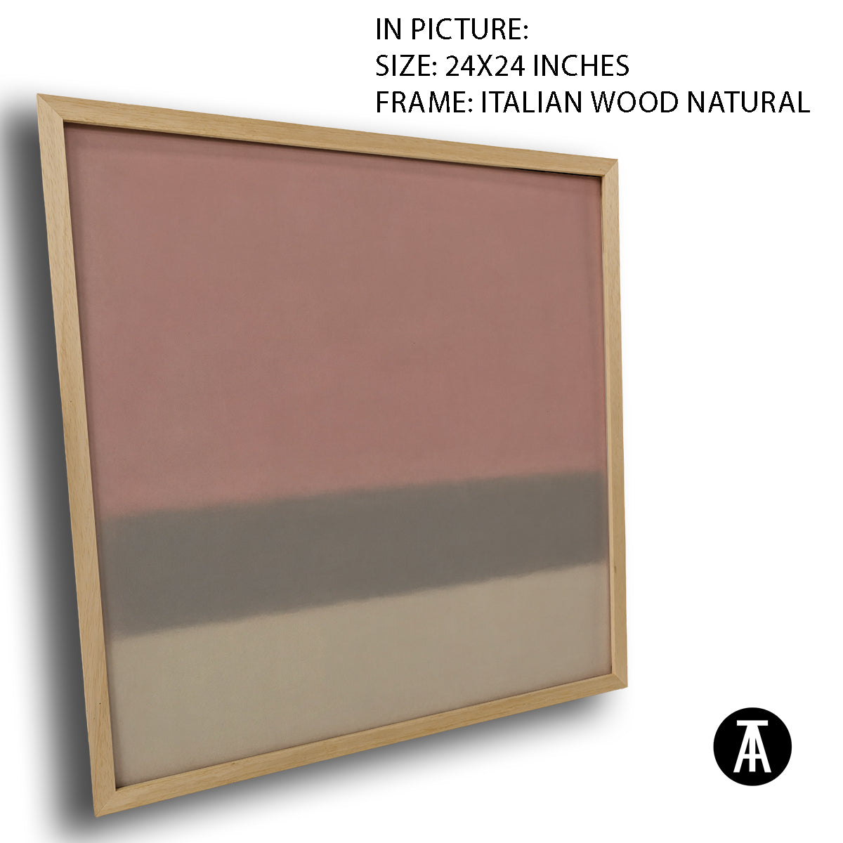 Artwork in Natural Wood Frame