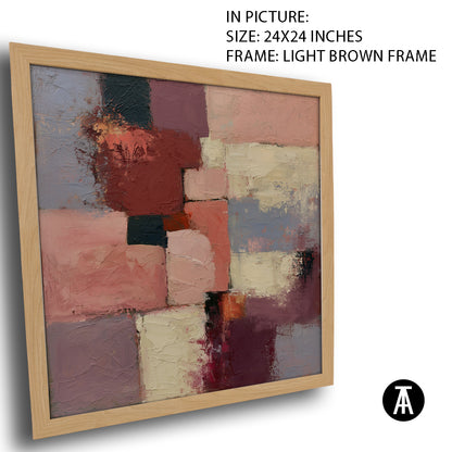 Artwork in Light Brown Frame