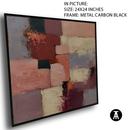 Artwork in Carbon Black Metal Frame