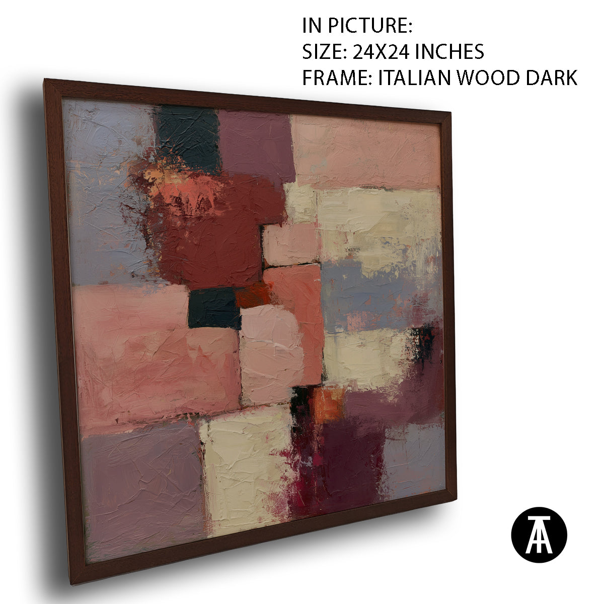 Artwork in Dark Wood Frame