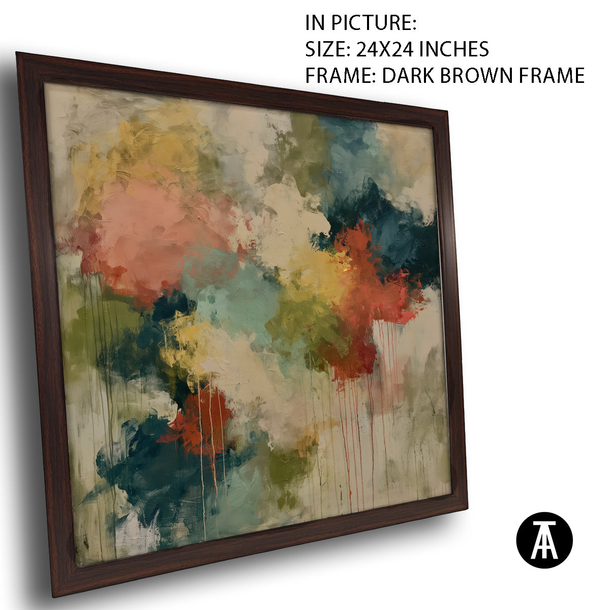 Artwork in Dark Brown Frame