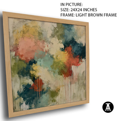 Artwork in Light Brown Frame
