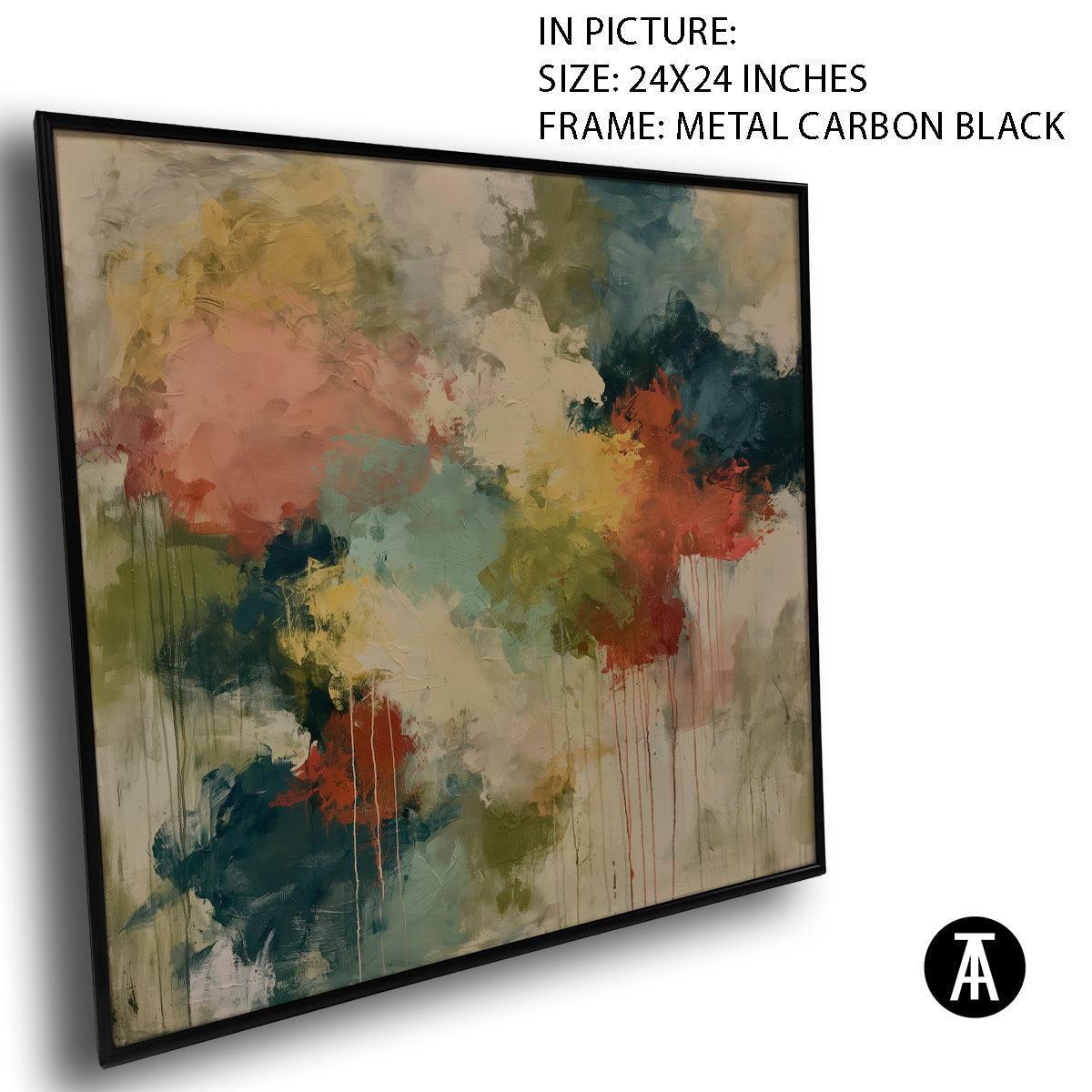 Artwork in Carbon Black Metal Frame