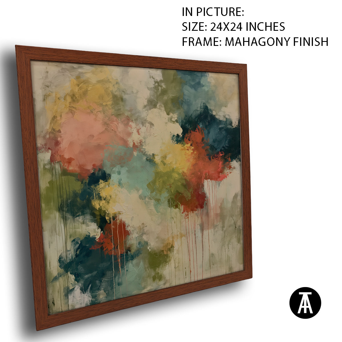 Artwork in Mahogany Finish Frame