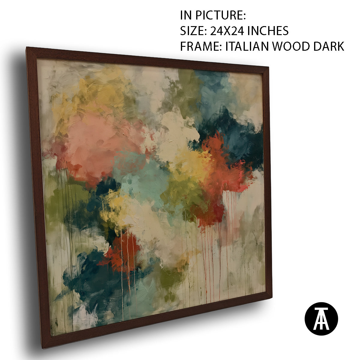 Artwork in Dark Wood Frame