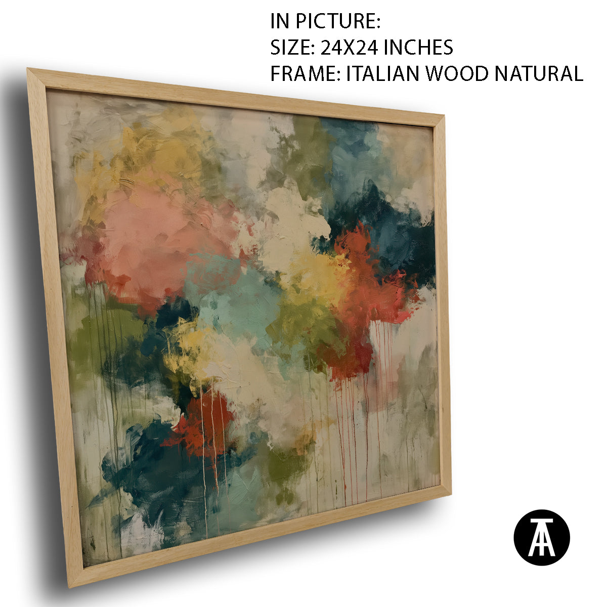 Artwork in Natural Wood Frame